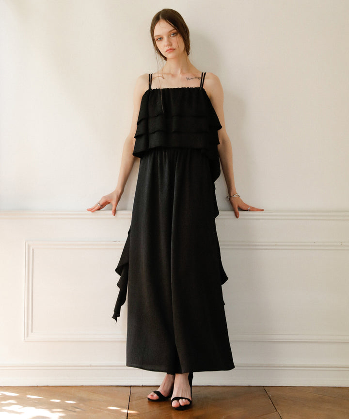 Bumpy Satin Tiered Combinaison