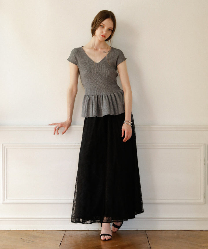 Pomping Lace W Flare Pants