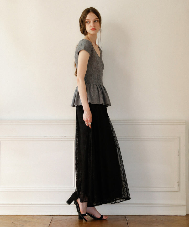 Pomping Lace W Flare Pants