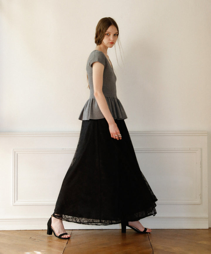 Pomping Lace W Flare Pants