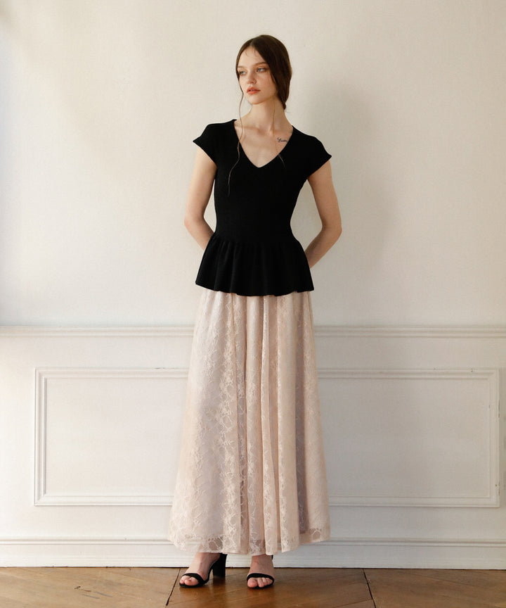 Pomping Lace W Flare Pants