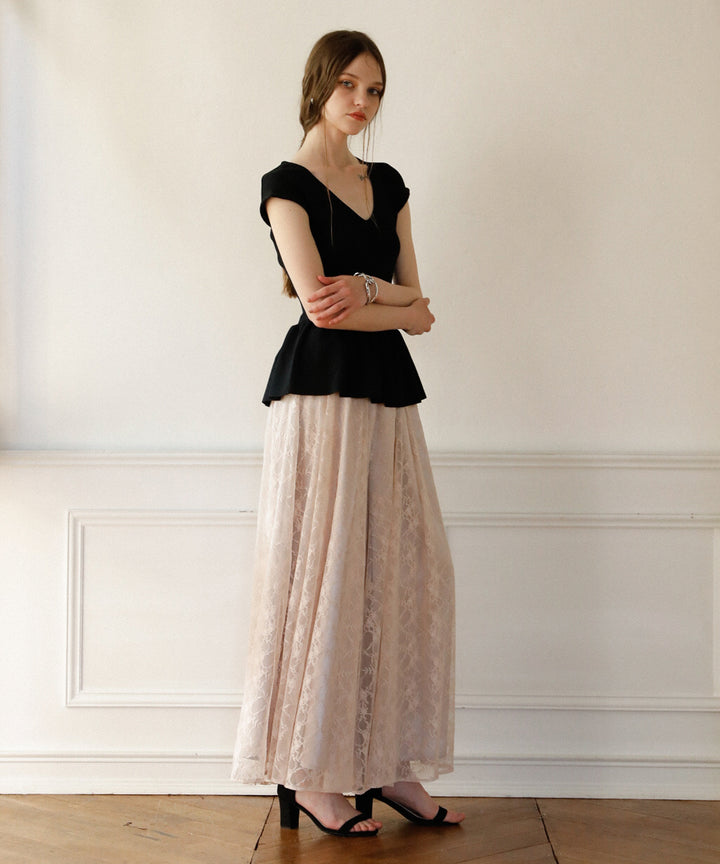 Pomping Lace W Flare Pants