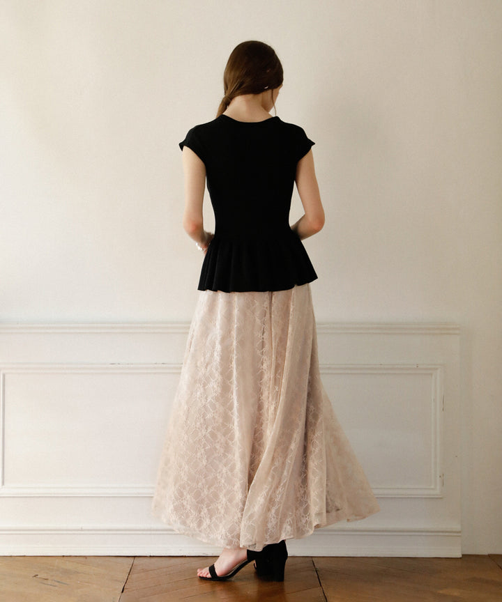 Pomping Lace W Flare Pants