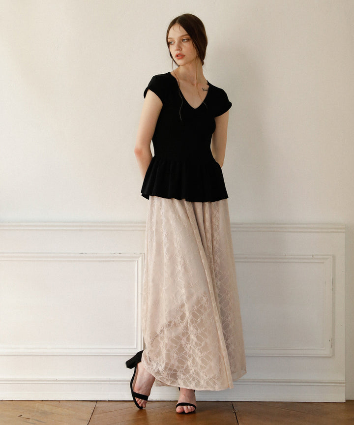 Pomping Lace W Flare Pants