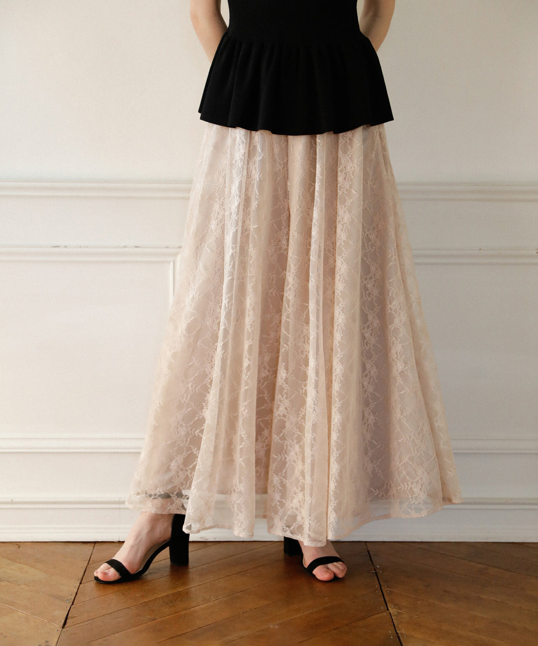 Pomping Lace W Flare Pants