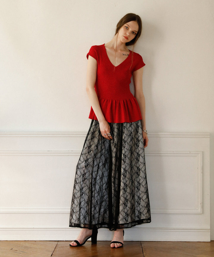 Pomping Lace W Flare Pants