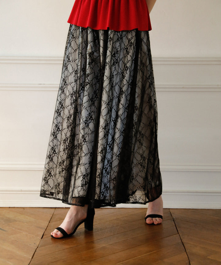 Pomping Lace W Flare Pants