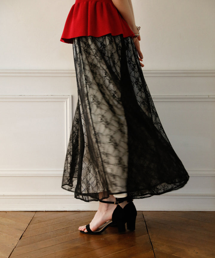 Pomping Lace W Flare Pants