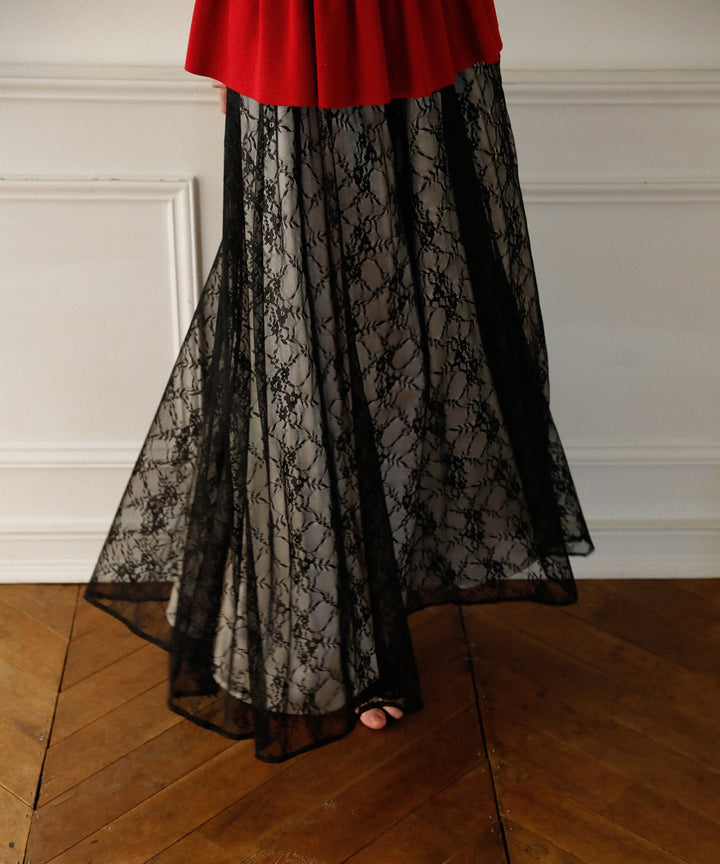 Pomping Lace W Flare Pants