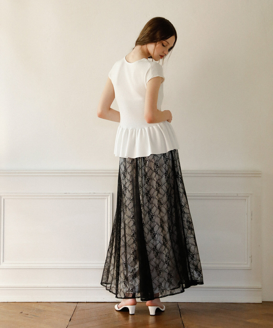 Pomping Lace W Flare Pants