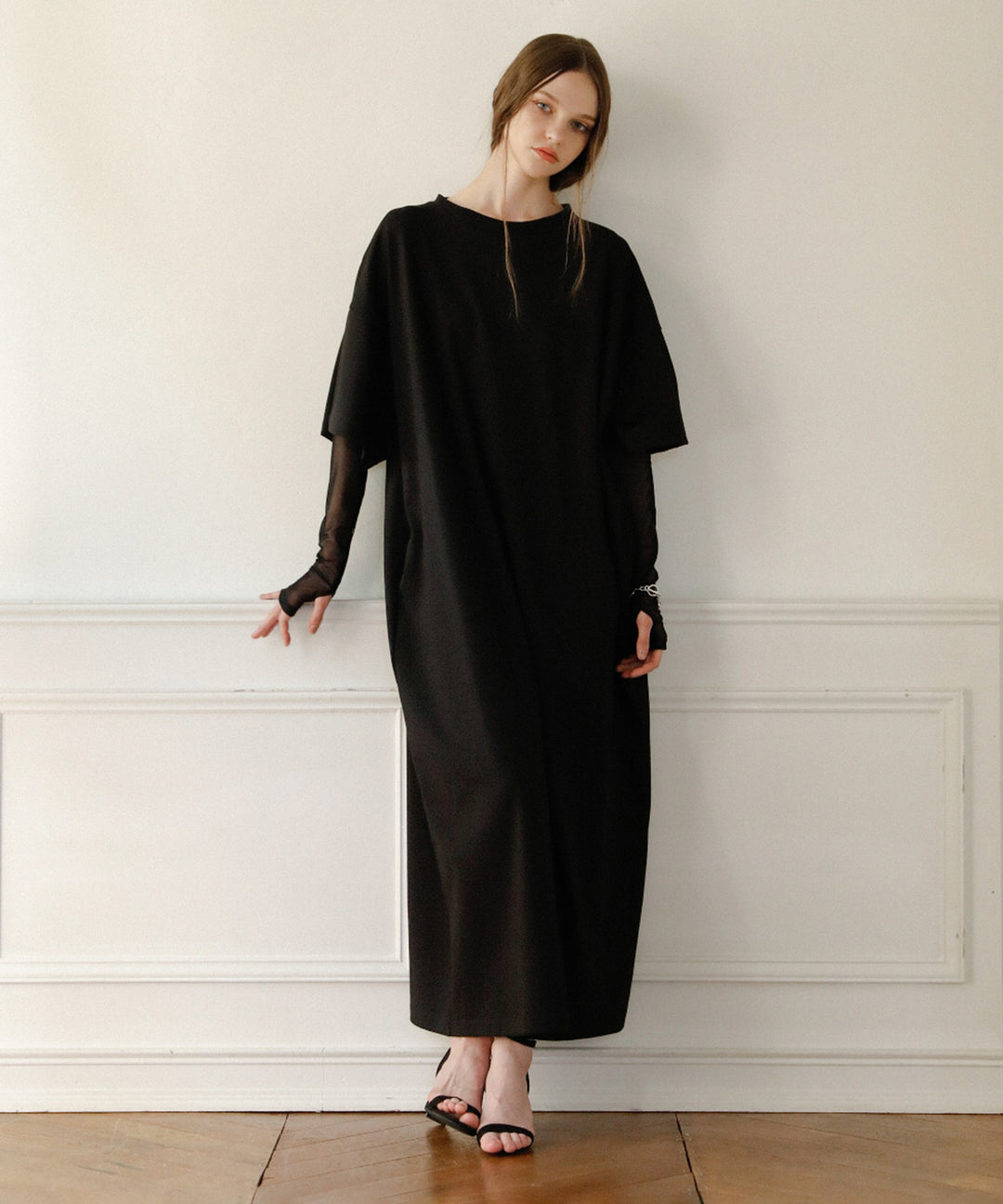 Cut Wide Dress Mesh Arm SET