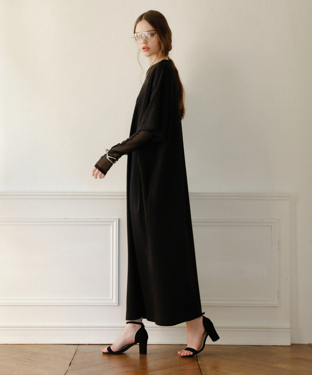 Cut Wide Dress Mesh Arm SET