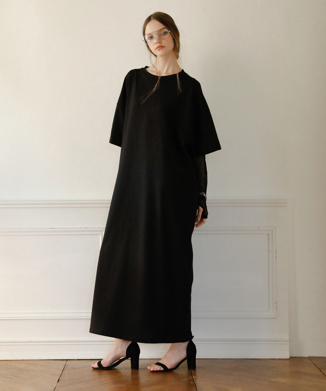 Cut Wide Dress Mesh Arm SET