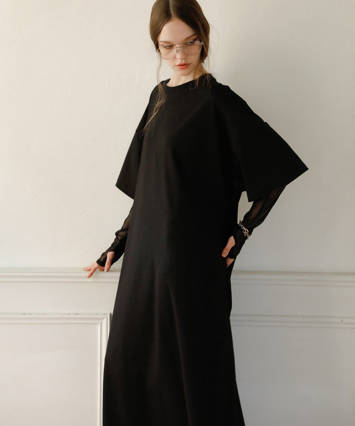 Cut Wide Dress Mesh Arm SET
