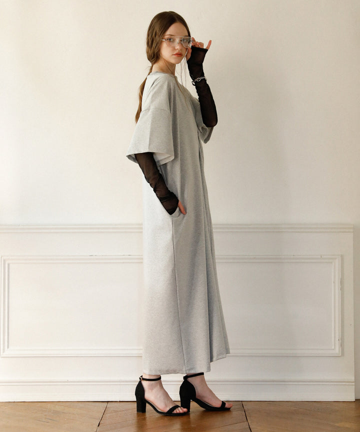 Cut Wide Dress Mesh Arm SET