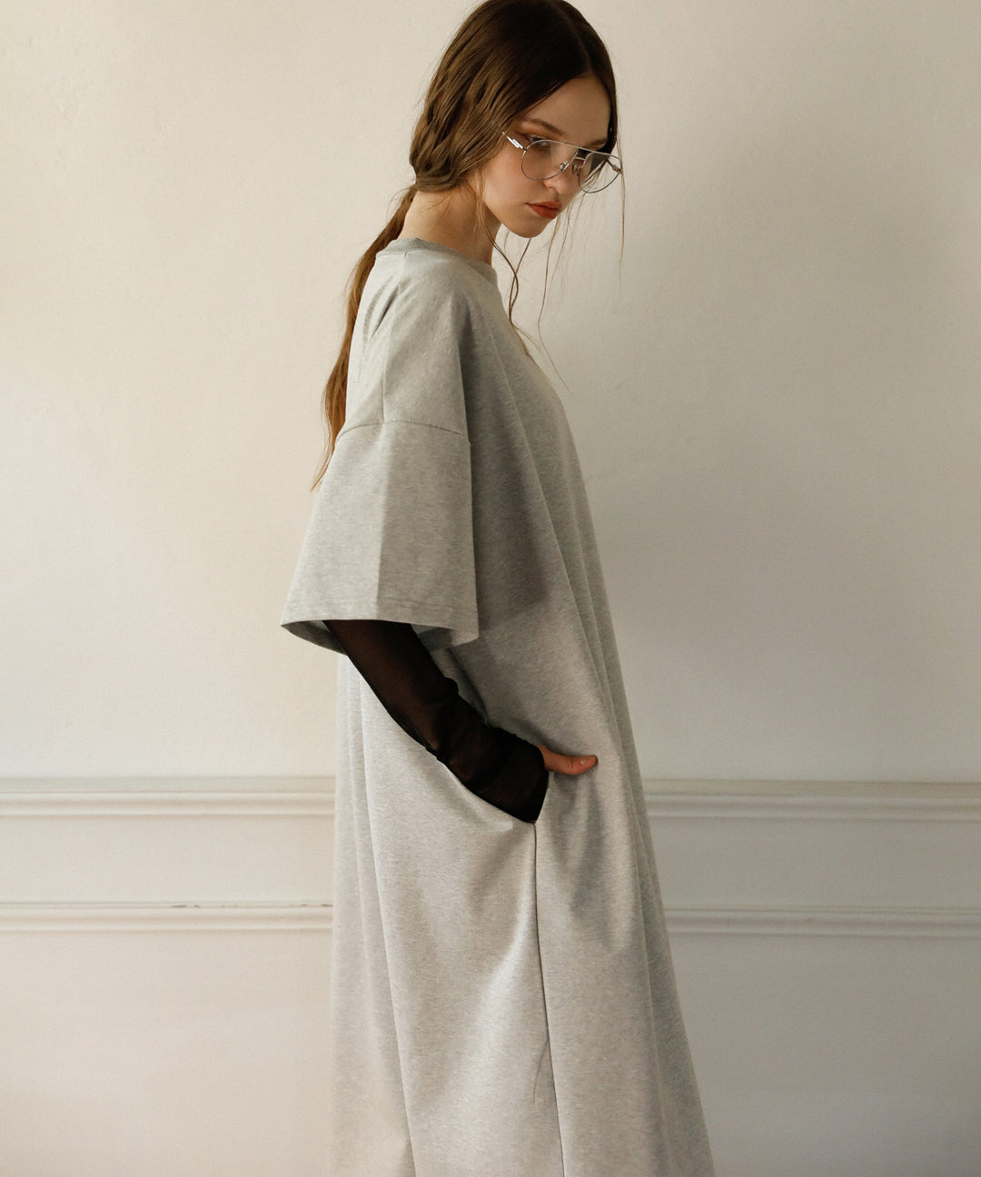 Cut Wide Dress Mesh Arm SET