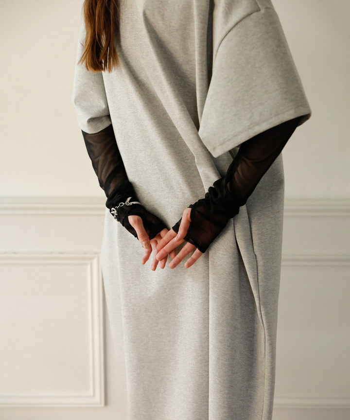 Cut Wide Dress Mesh Arm SET