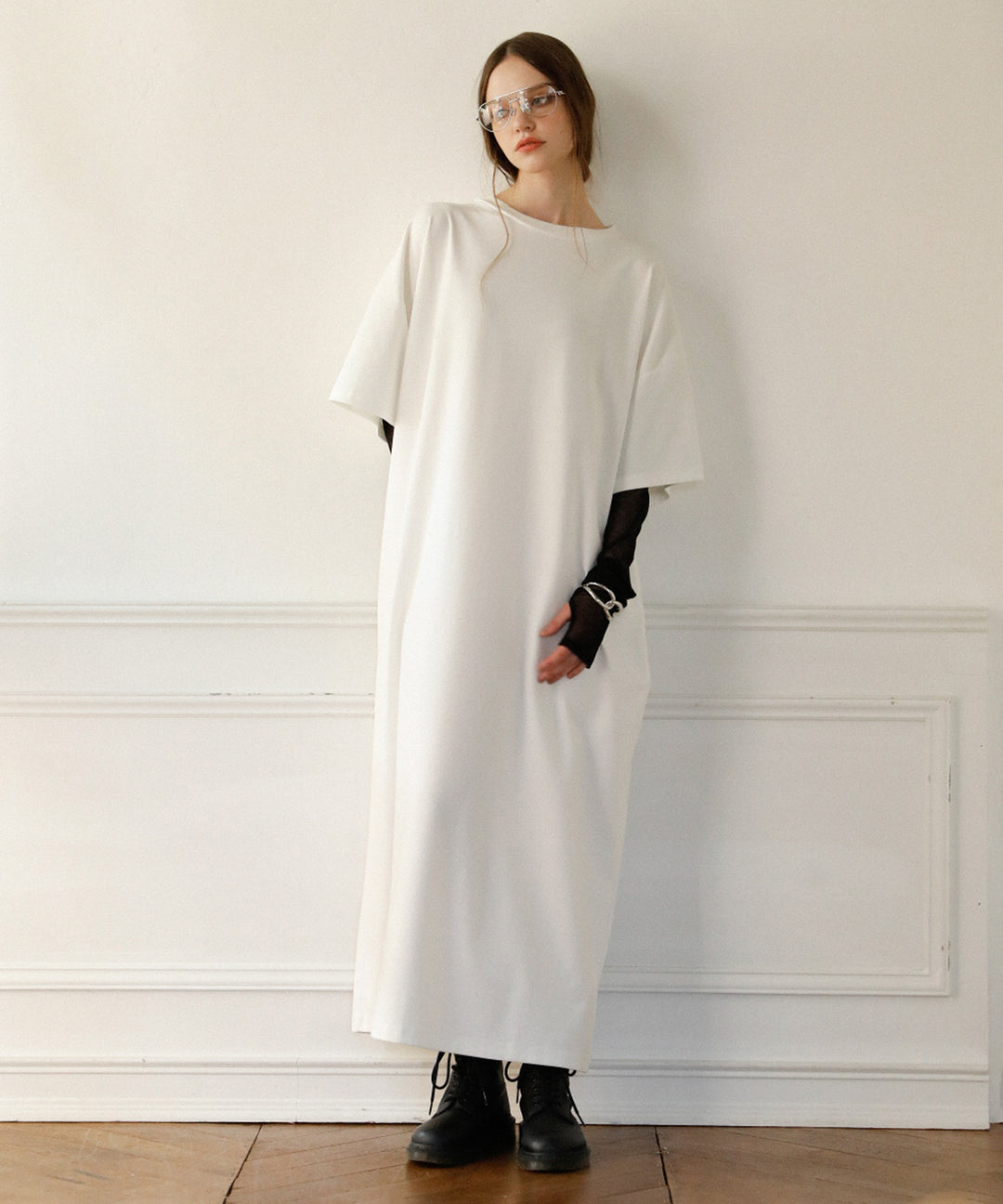 Cut Wide Dress Mesh Arm SET