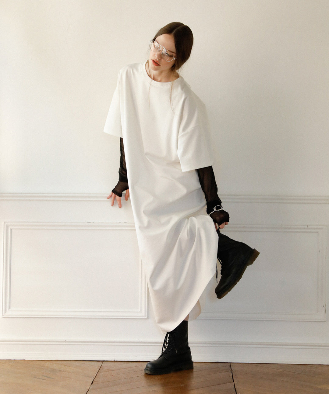 Cut Wide Dress Mesh Arm SET