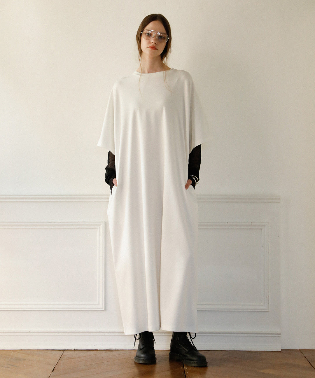 Cut Wide Dress Mesh Arm SET