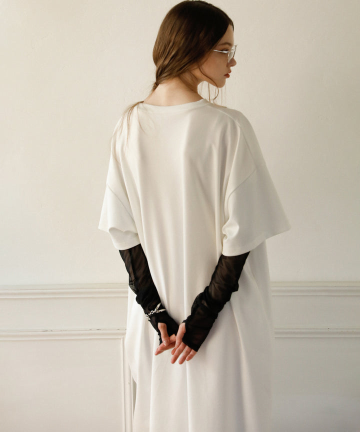 Cut Wide Dress Mesh Arm SET