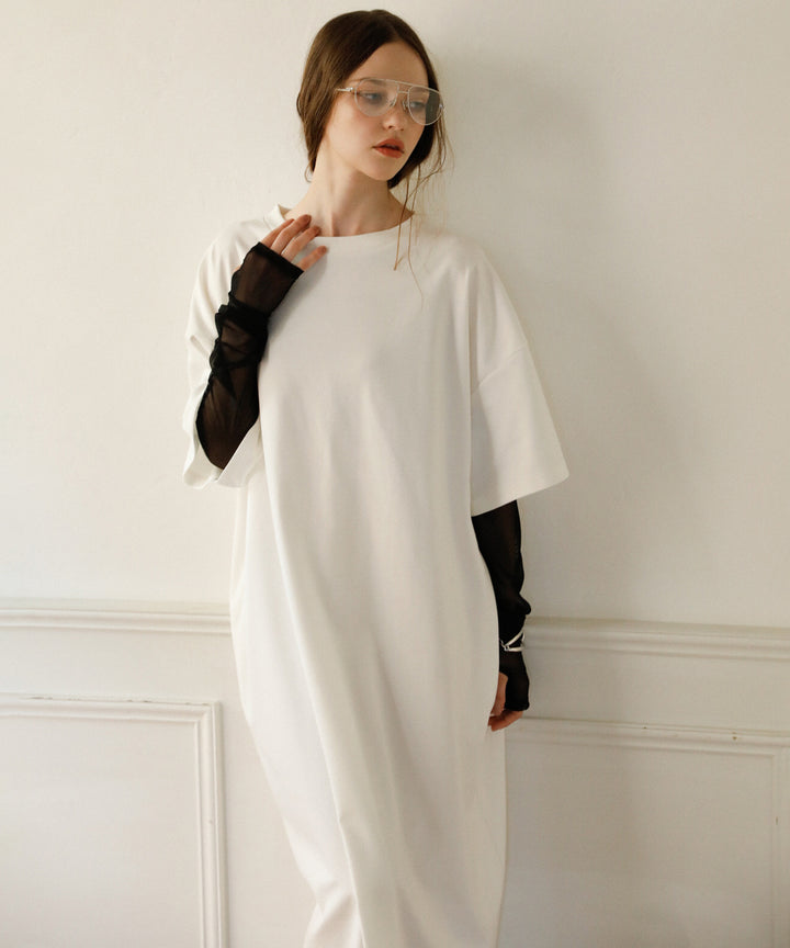 Cut Wide Dress Mesh Arm SET