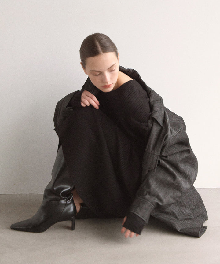 2way Layered Cape Knit OP