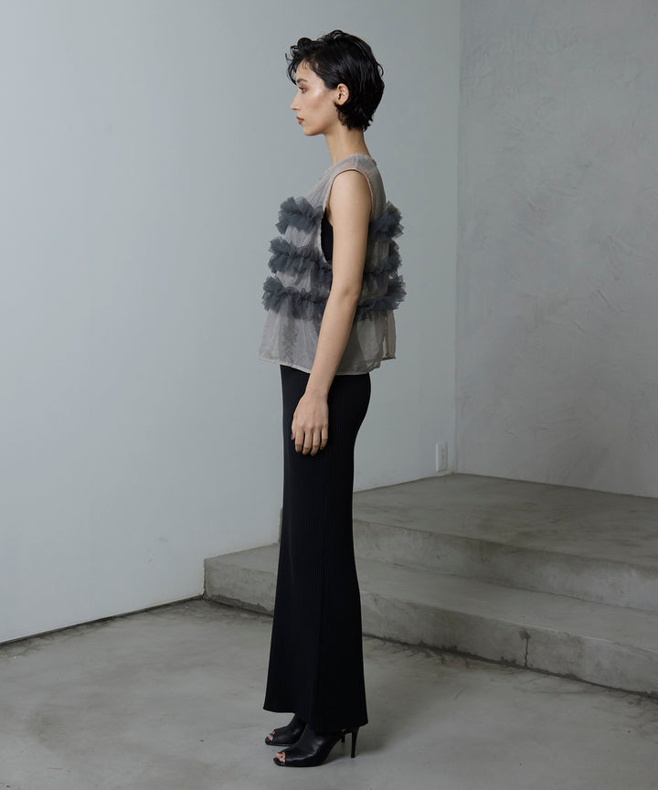 (eliuu)Sheer Frill Bustier