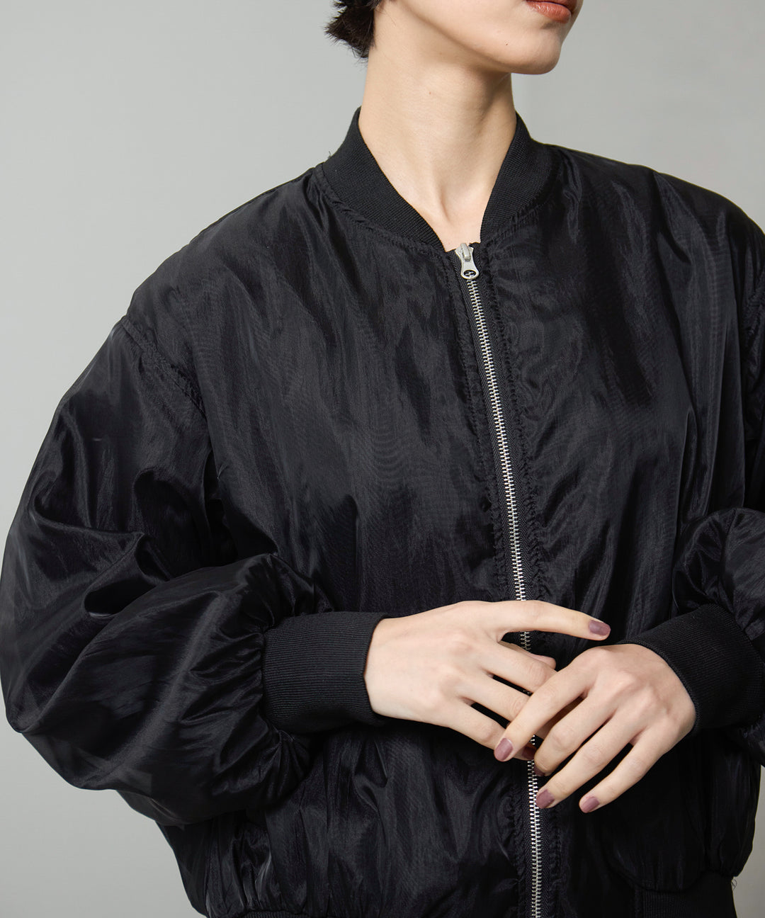 (eliuu)Sheer Gloss Blouson