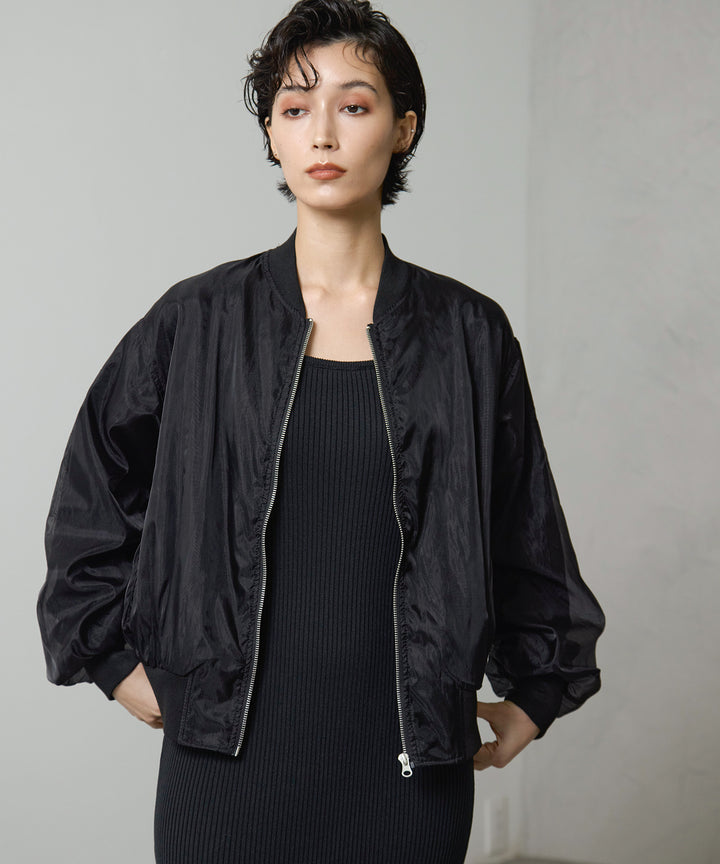 (eliuu)Sheer Gloss Blouson
