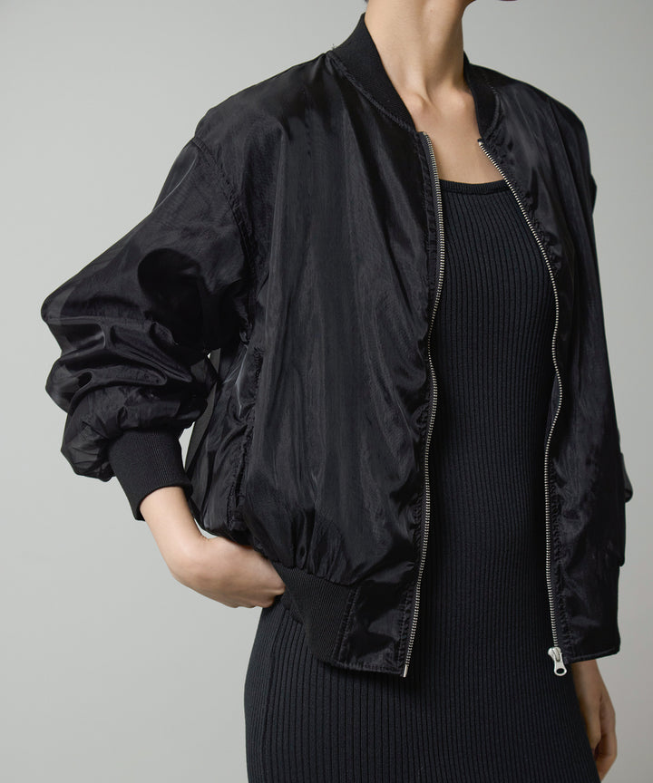 (eliuu)Sheer Gloss Blouson