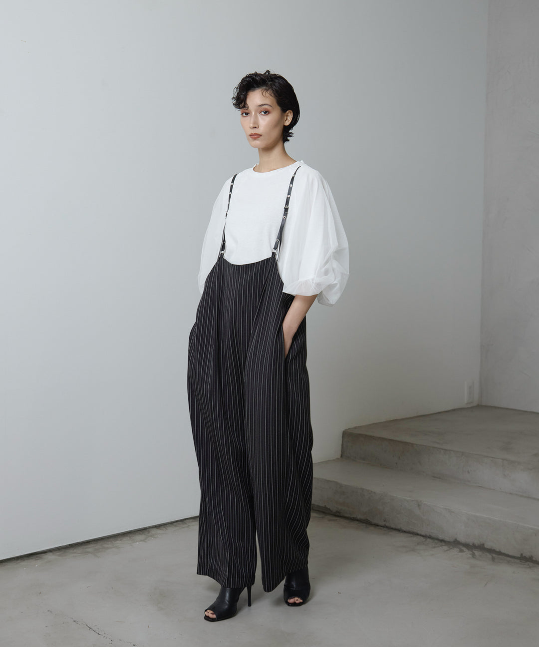 (eliuu)Slim Strap Pinstripe PT