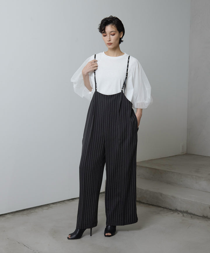 (eliuu)Slim Strap Pinstripe PT
