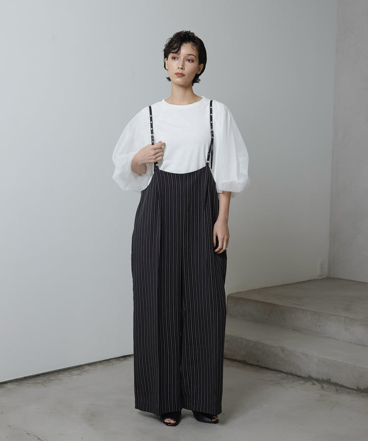 (eliuu)Slim Strap Pinstripe PT