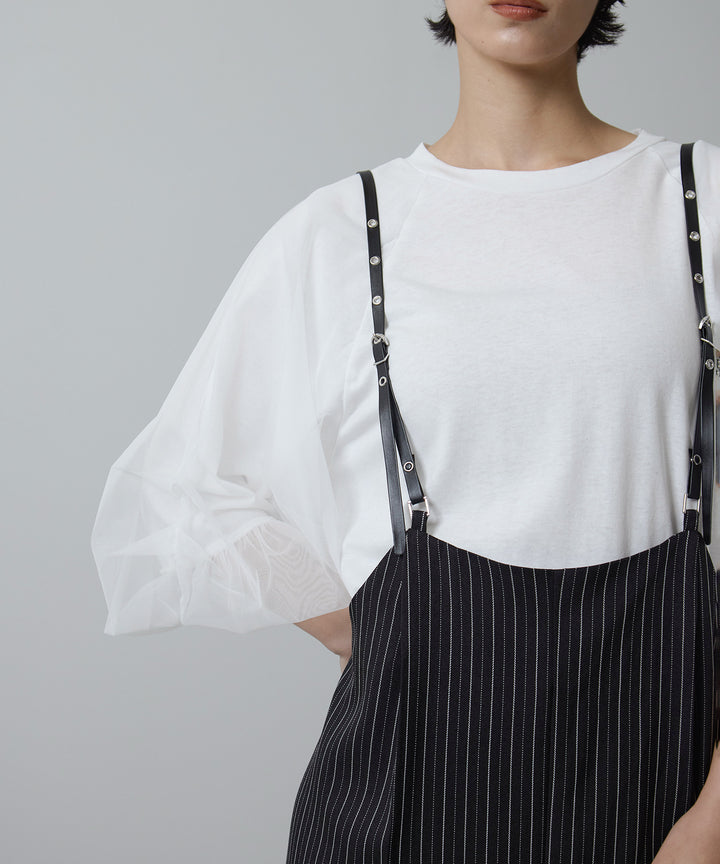(eliuu)Slim Strap Pinstripe PT