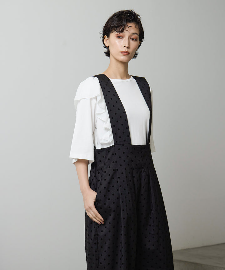 (eliuu)Wide Strap Dot Saropetto