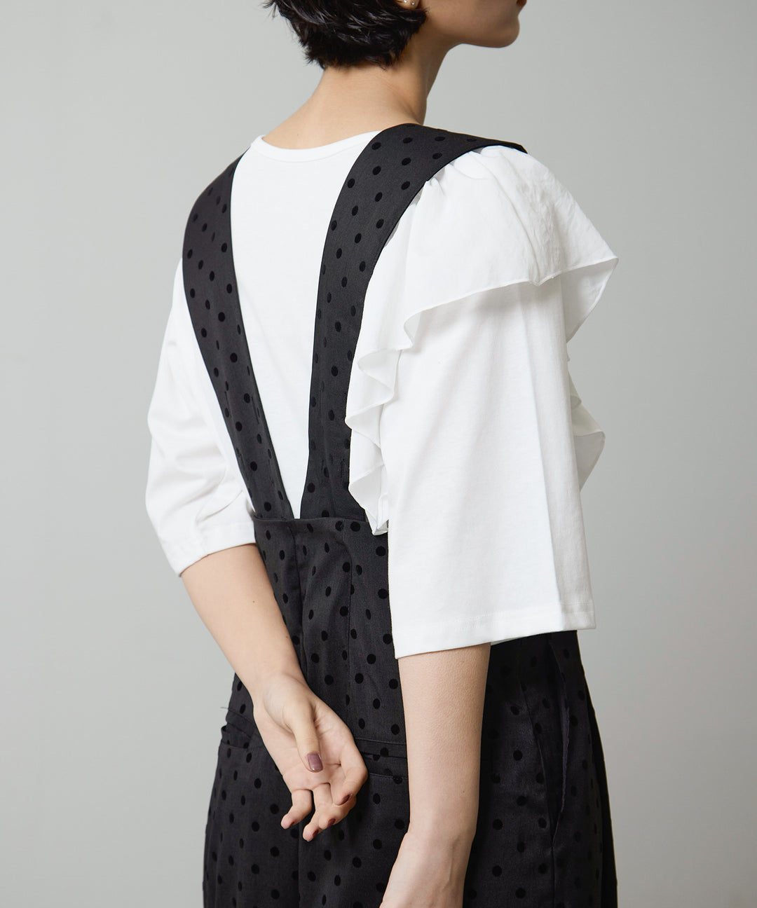(eliuu)Wide Strap Dot Saropetto
