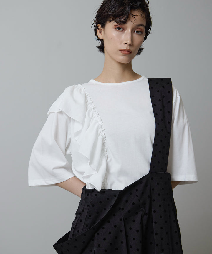 (eliuu)Asymmetry Frill Over Tee