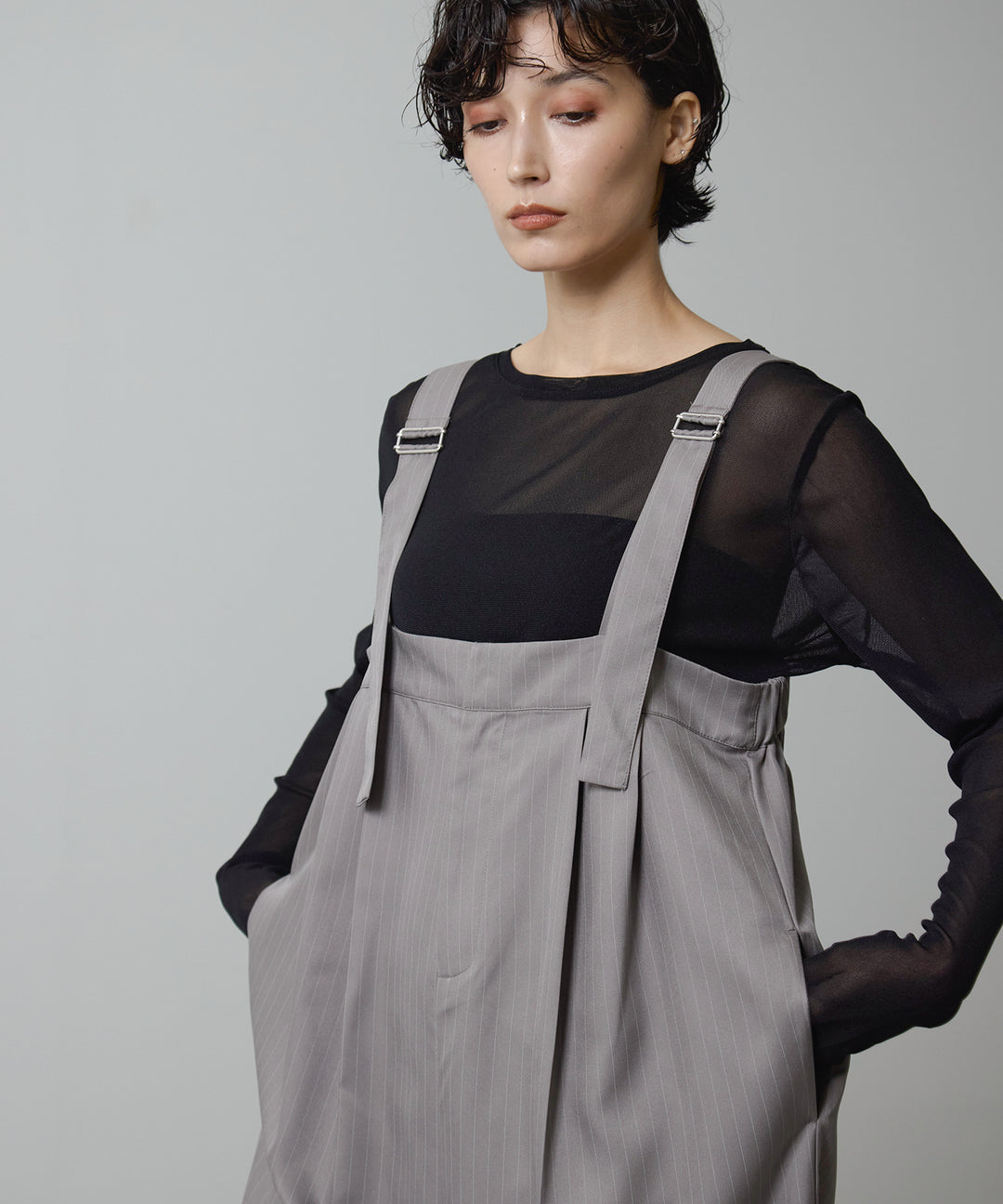 (eliuu)Mesh Sheer Top