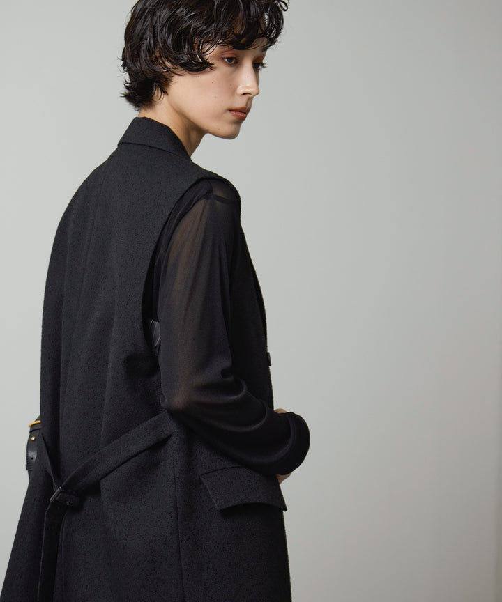 (eliuu)Slub Tweed Gilet