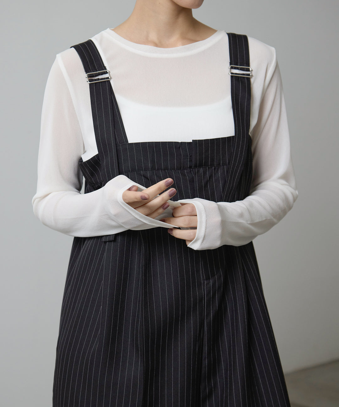 (eliuu)Mesh Sheer Top