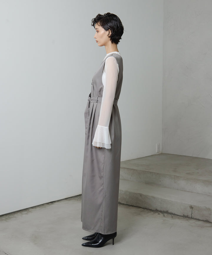 (eliuu)Mesh Sheer Bell Top