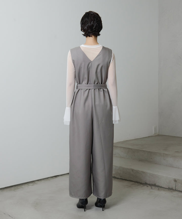 (eliuu)Mesh Sheer Bell Top