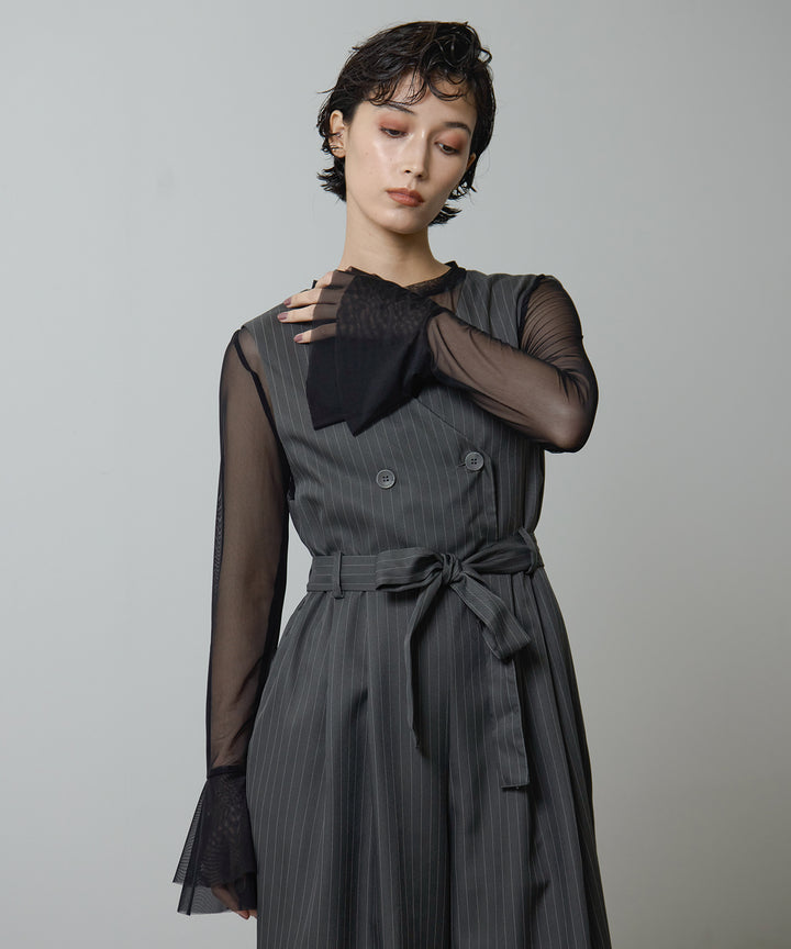 (eliuu)Pinstripe Double Combinaison