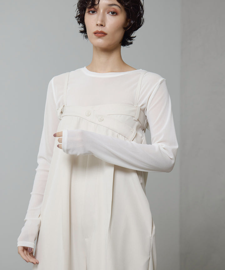 (eliuu)Mesh Sheer Top