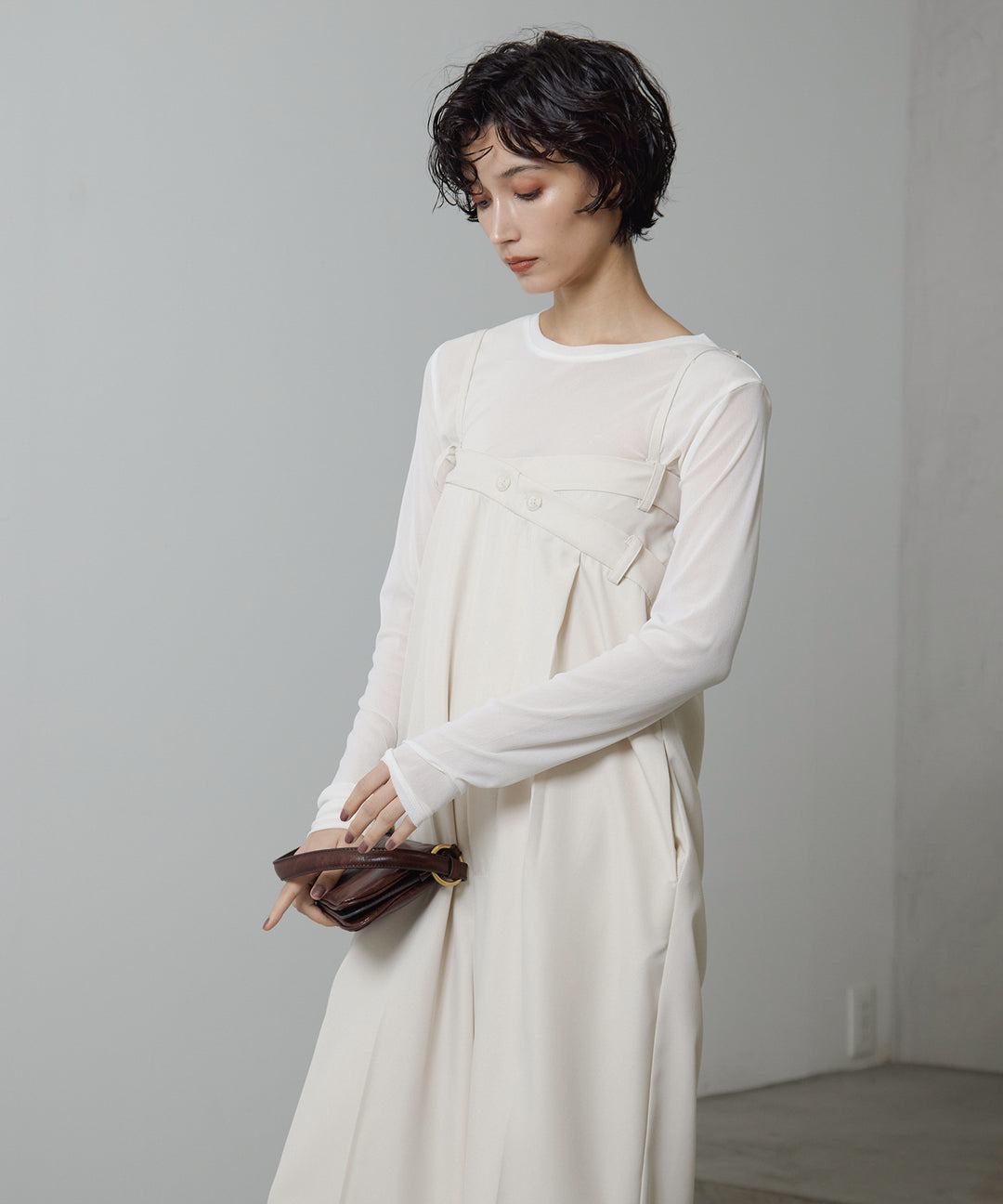 (eliuu)Mesh Sheer Top