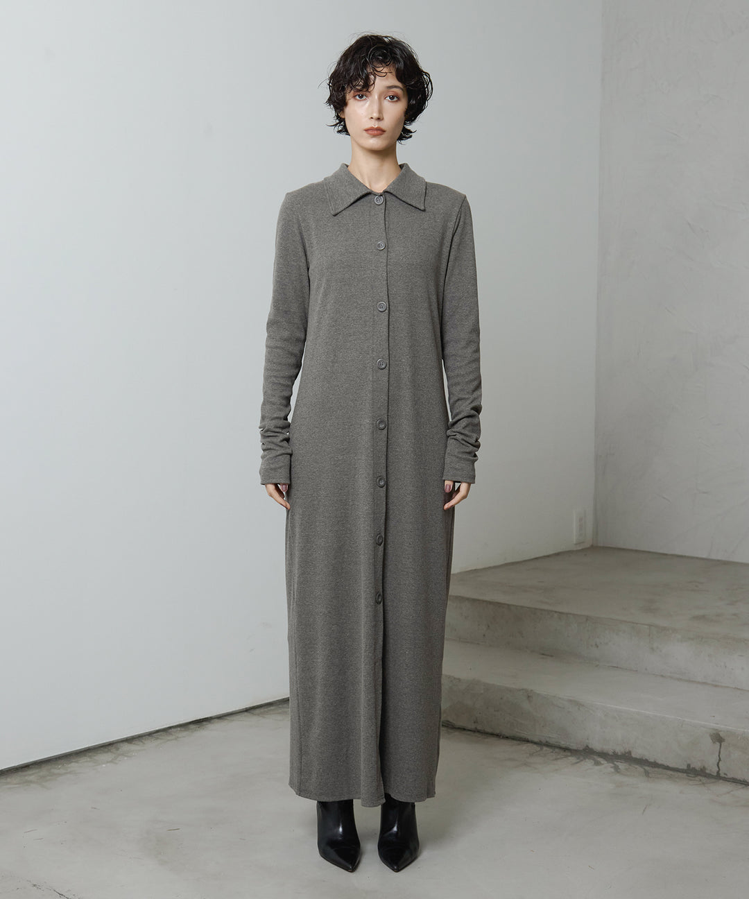 (eliuu)Polo Cardigan Onepiece