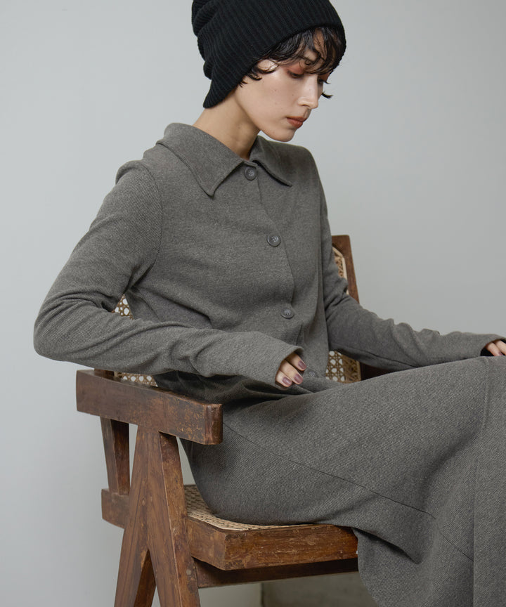 (eliuu)Polo Cardigan Onepiece
