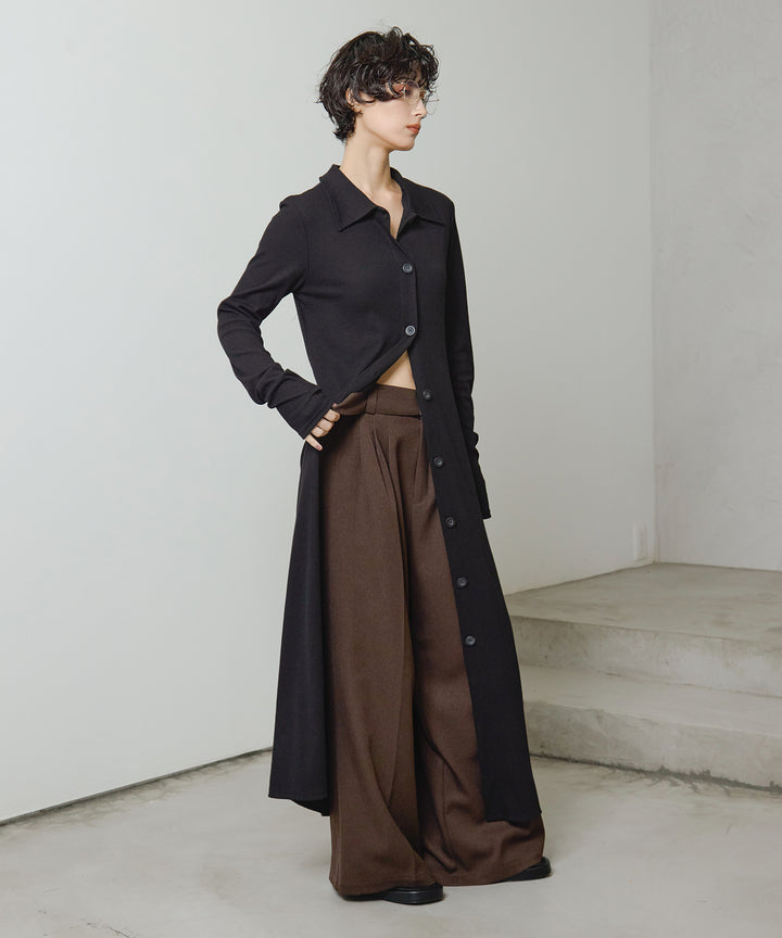(eliuu)Twill Tuck Belt Slacks