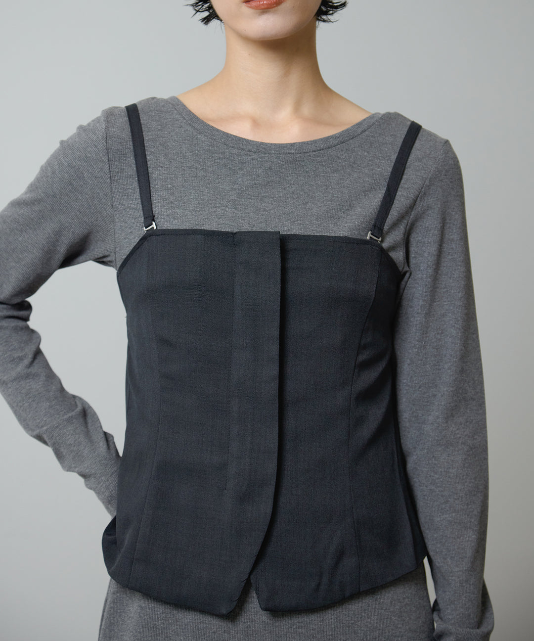 (eliuu)Zip Camisole Bustier